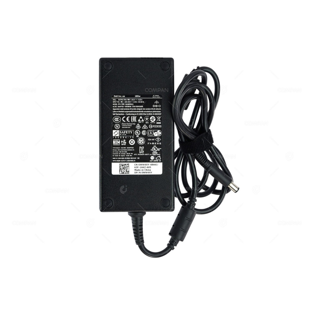 WW4XY DELL 180W 19.5V 9.23A 5MM AC/DC ADAPTER FOR PRECISION M4600 M4700 M6600 M6700 M6800 0WW4XY, DA180PM111
